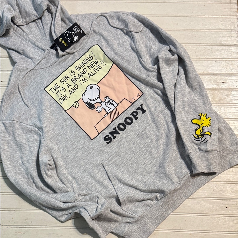 Peanuts : light weight Gray Snoopy Sweatshirt